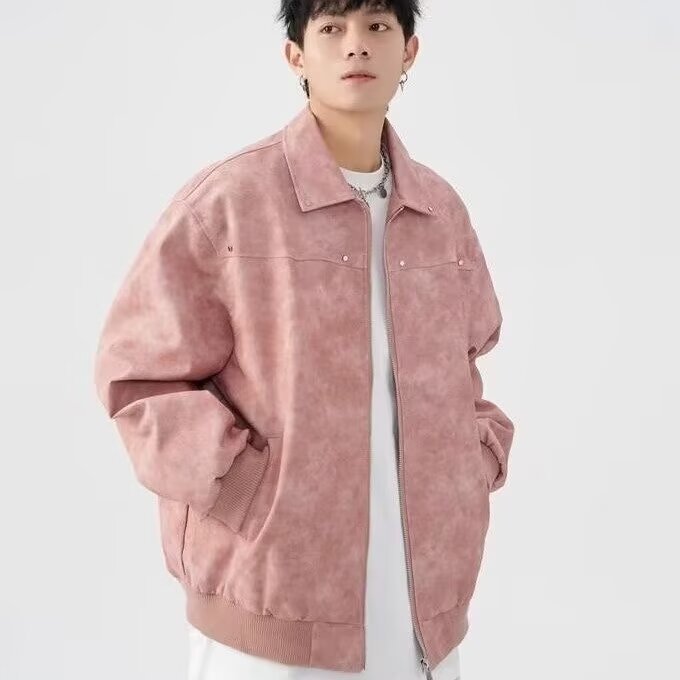 UrbanEdge™ Blush Acid-Wash Bomber