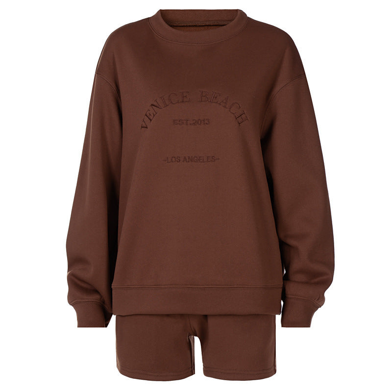Venice Beach™ Monochromatic Lounge Set | Oversized Sweatshirt & Shorts