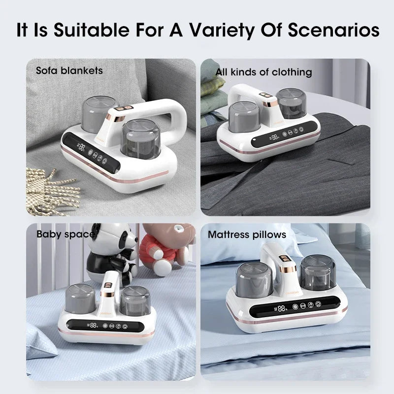 PureRest™ Wireless UV Bed Vacuum | Deep Clean Mite Remover