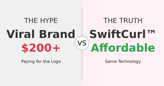 Automatic hair curler comparison - luxury vs SwiftCurl side by side review