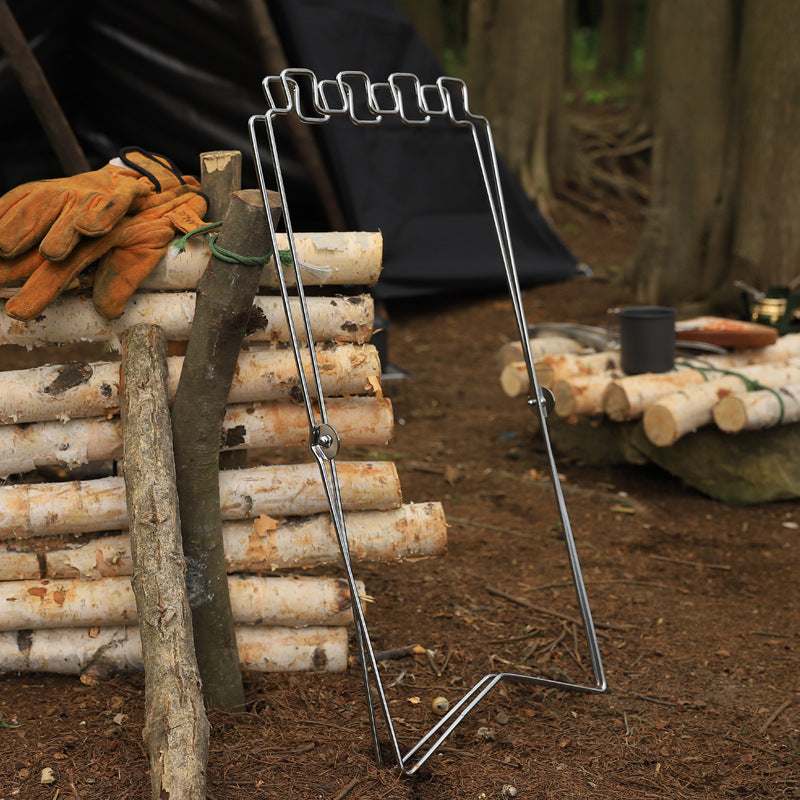 CampClean™ Foldable Trash Bag Stand | Portable Waste & Recycling Holder