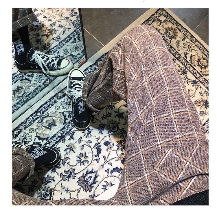 HeritageGrid™ Tapered Plaid Trousers | Dark Academia Smart Casual Pants