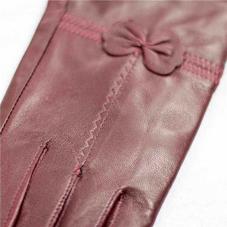 The Coquette Luxe™ | Slim-Fit Faux Leather Bow Detail Gloves