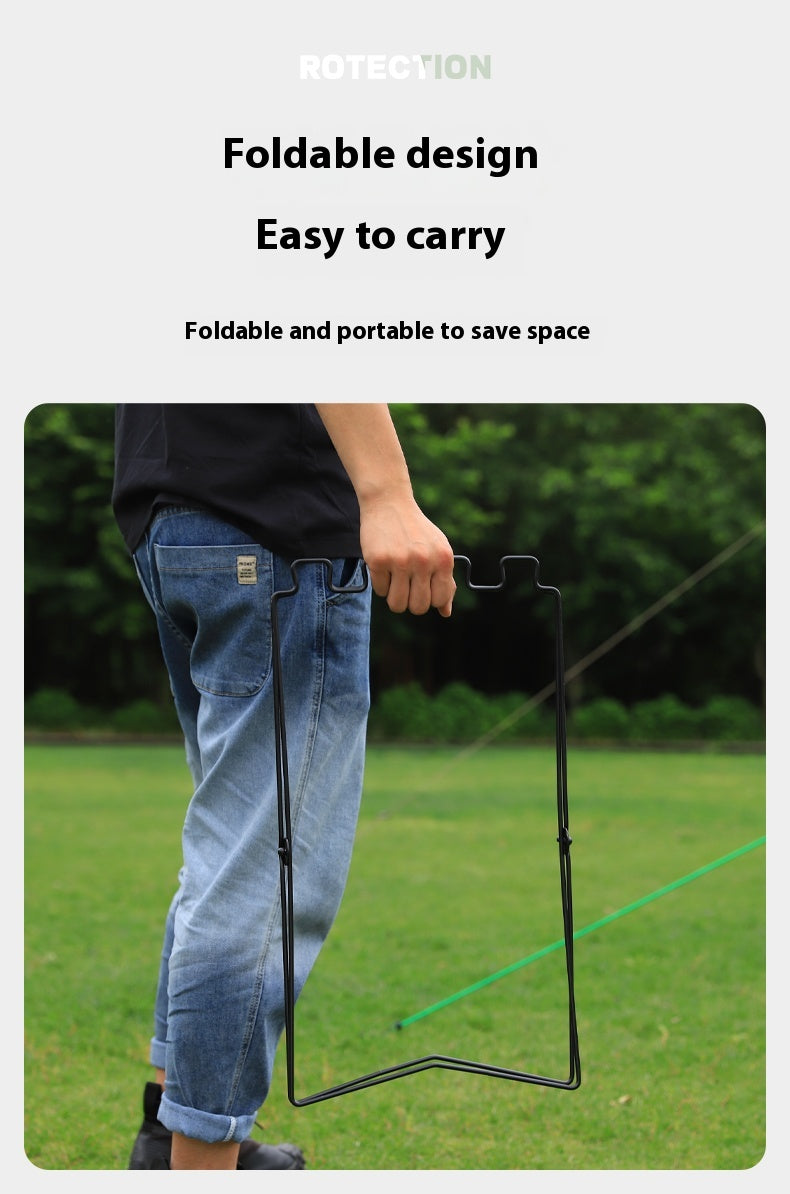 CampClean™ Foldable Trash Bag Stand | Portable Waste & Recycling Holder