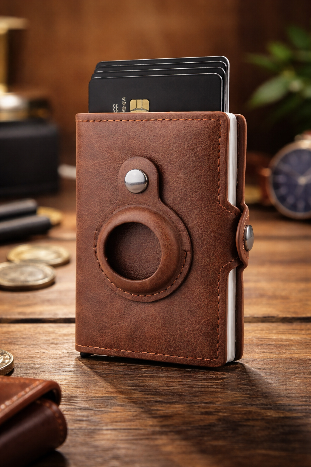 SwitchVault™ Carbon Fiber Pop-Up Wallet | Viral AirTag & RFID Blocking Slim Holder