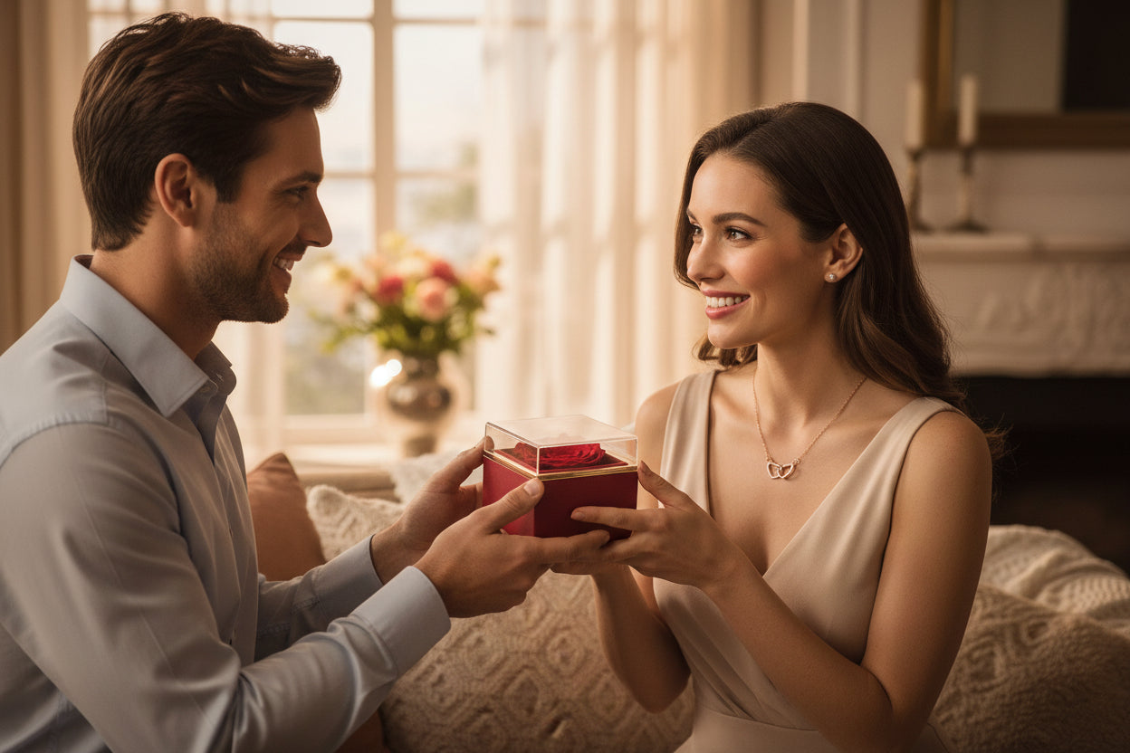 EternalRose™ Preserved Flower Jewelry Box | Viral Hidden Necklace Gift Set