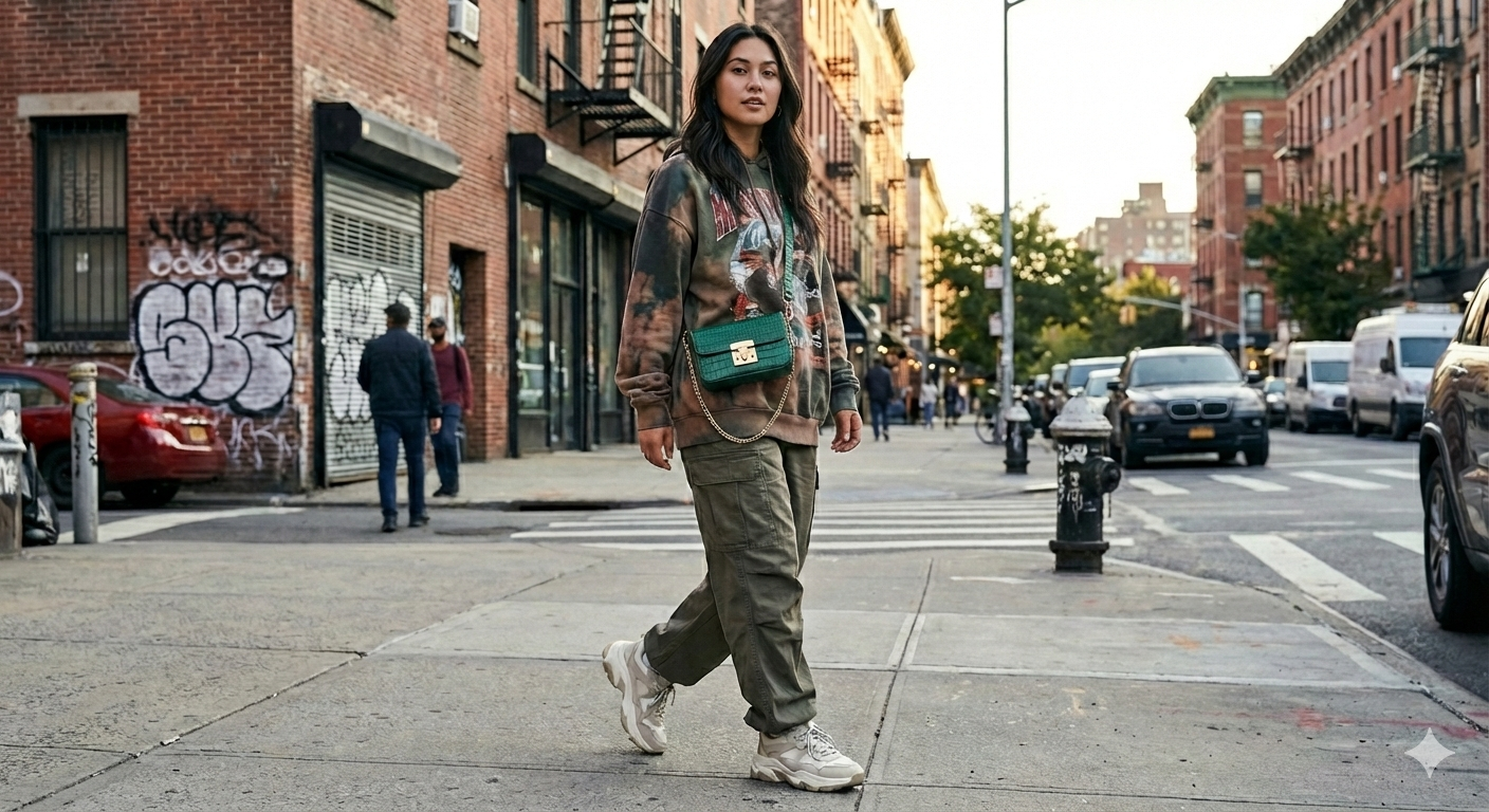 VerdeVogue™ Croc-Embossed Mini Chain Bag | Emerald Green Evening Clutch