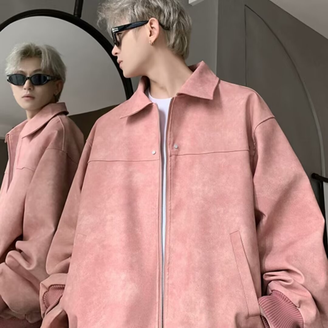 UrbanEdge™ Blush Acid-Wash Bomber