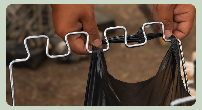 CampClean™ Foldable Trash Bag Stand | Portable Waste & Recycling Holder