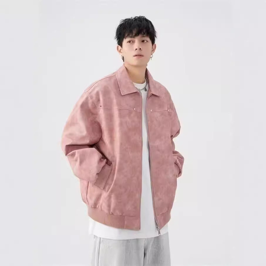 UrbanEdge™ Blush Acid-Wash Bomber