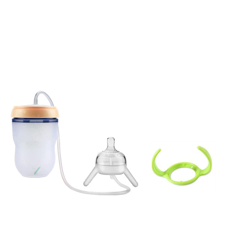 TinySip™ Hands-Free Feeding System | Self-Feeding Baby Bottle with Long Straw