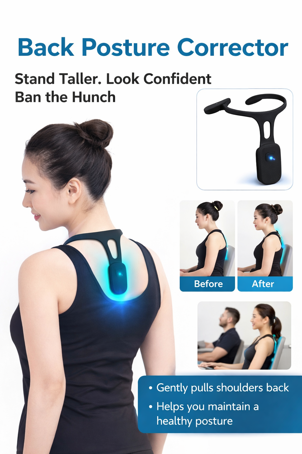 The SpineAlign Smart Posture Trainer | Vibrating Hunchback Corrector