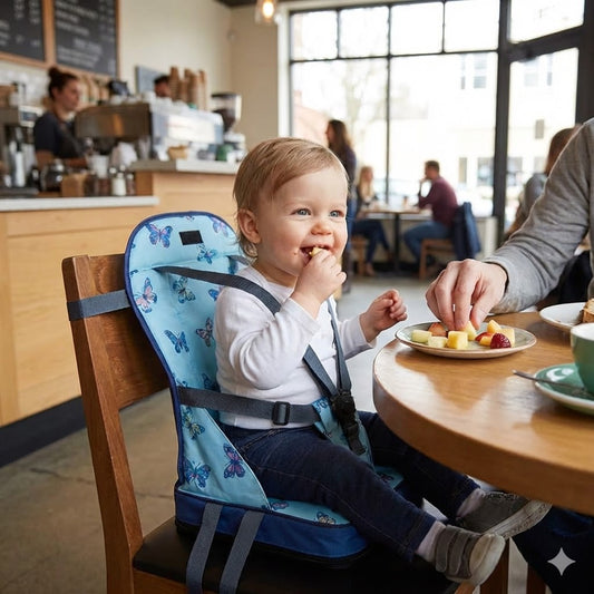 TinyDiner™ Patterned Travel Booster Seat | Foldable High Chair Harness