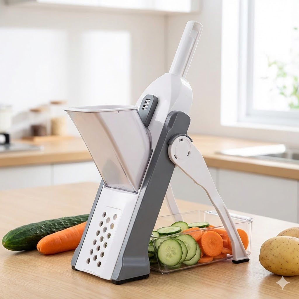 PrepMaster Safe-Slice Upright Mandoline & Chopper | Cut Meal Prep Time in Half