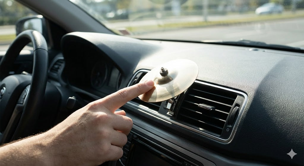 RoadRhythm™ Mini Air Vent Cymbal | The Ultimate Traffic Jam Fidget