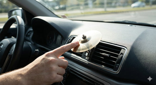 RoadRhythm™ Mini Air Vent Cymbal | The Ultimate Traffic Jam Fidget