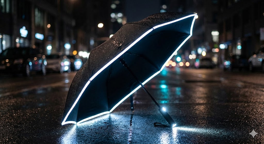 StormFlip Pro LED Reverse Umbrella | Windproof, Reflective & No-Drip