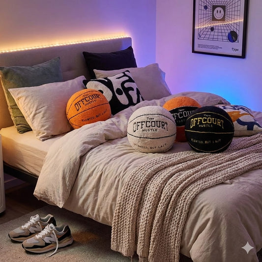 CourtCloud™ Sherpa Basketball Pillow | The Viral Streetwear Decor Piece