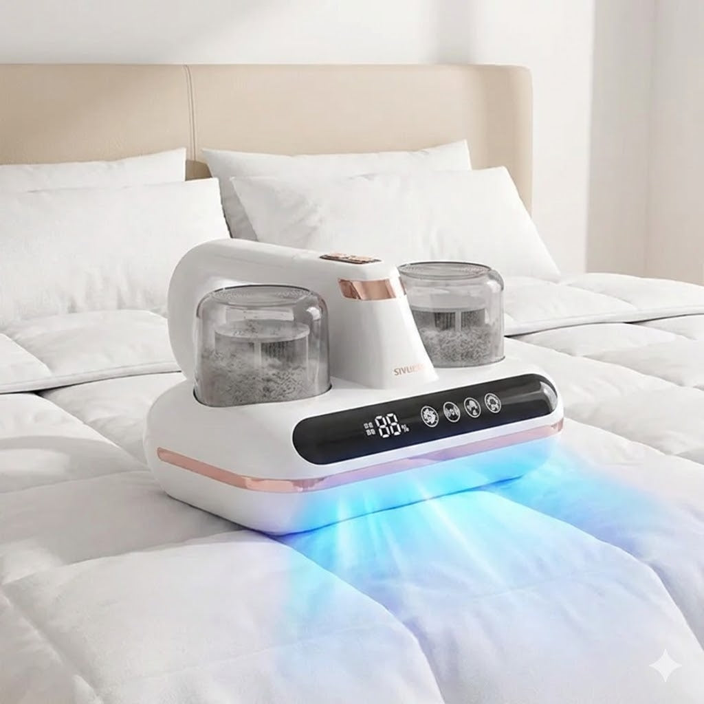 PureRest™ Wireless UV Bed Vacuum | Deep Clean Mite Remover