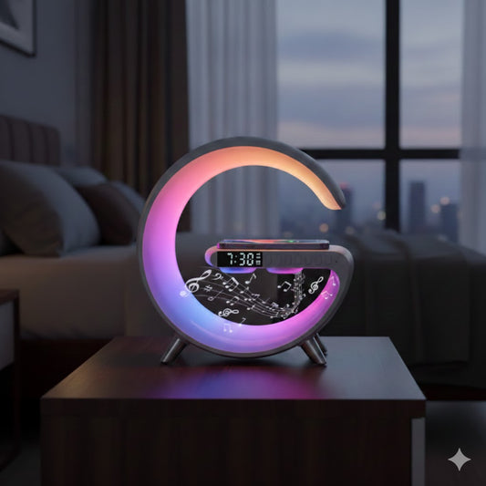 AuraSync™ 4-in-1 Smart G-Lamp | Charger, Speaker & Sunrise Alarm