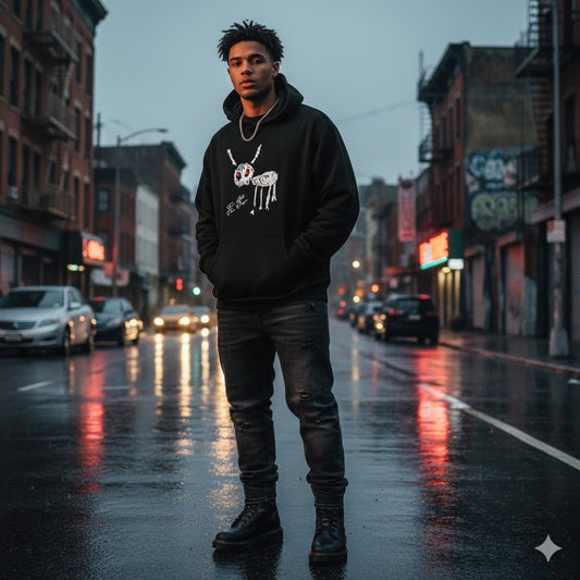 Midnight Sketch™ Heavyweight Graphic Hoodie | Hand-Drawn "Dilemma" Edition