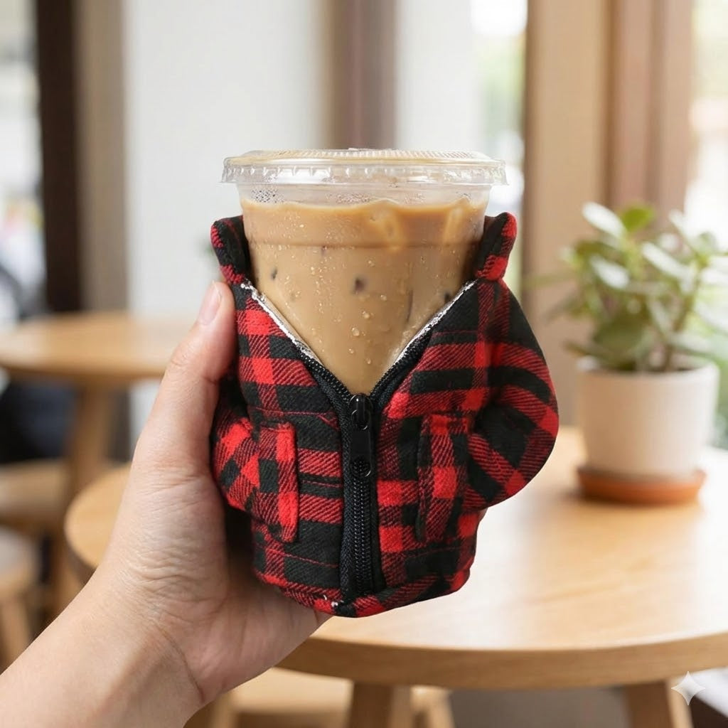 The CoffeeCoat Mini Puffer | Warm Hands for Iced Coffee Lovers