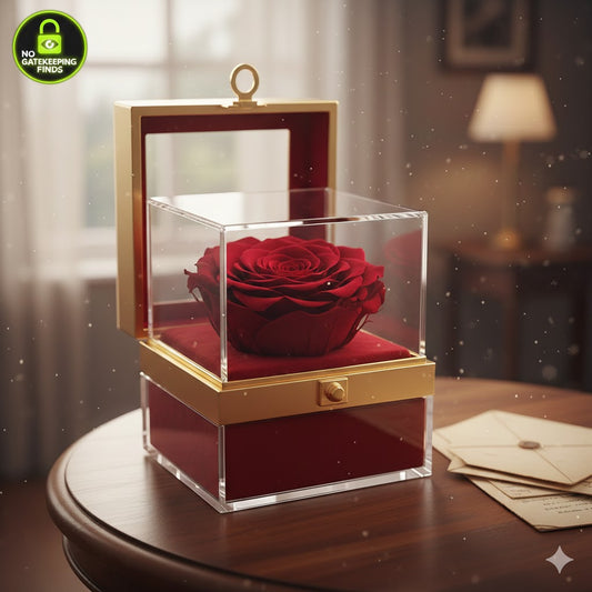 EternalRose™ Preserved Flower Jewelry Box | Viral Hidden Necklace Gift Set