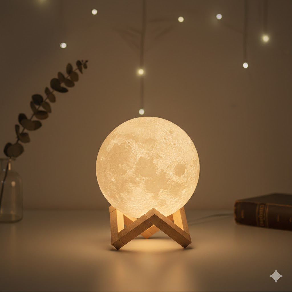 LunaGlow™ 3D Moon Lamp | Viral Aesthetic Night Light & Moon Decor