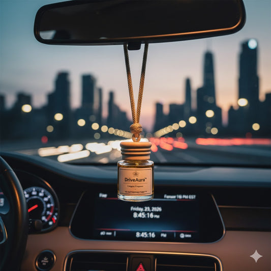 DriveAura™ Hanging Car Cologne | Viral Aesthetic Essential Oil Diffuser