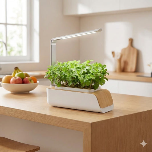 SproutStation™ Smart Hydroponic Garden | Indoor LED Grow Kit with Auto-Lighting