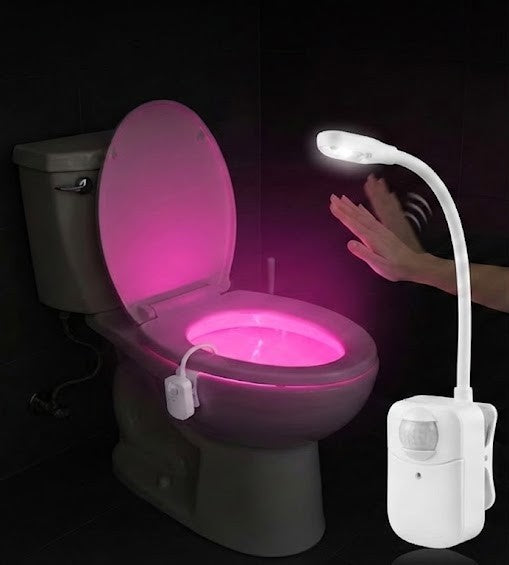 SmartGlow Motion-Activated Toilet Night Light | 8-Color LED Sensor