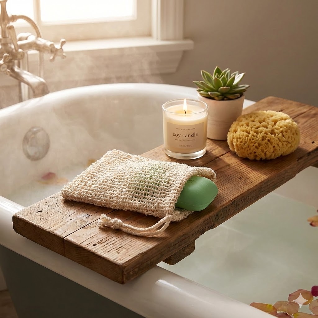 EarthScrub™ Natural Sisal Soap Saver | Exfoliating Fiber Pouch