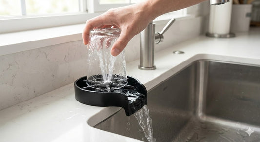 HydroRinse™ Sink Glass Rinser | High-Pressure Cup & Bottle Washer