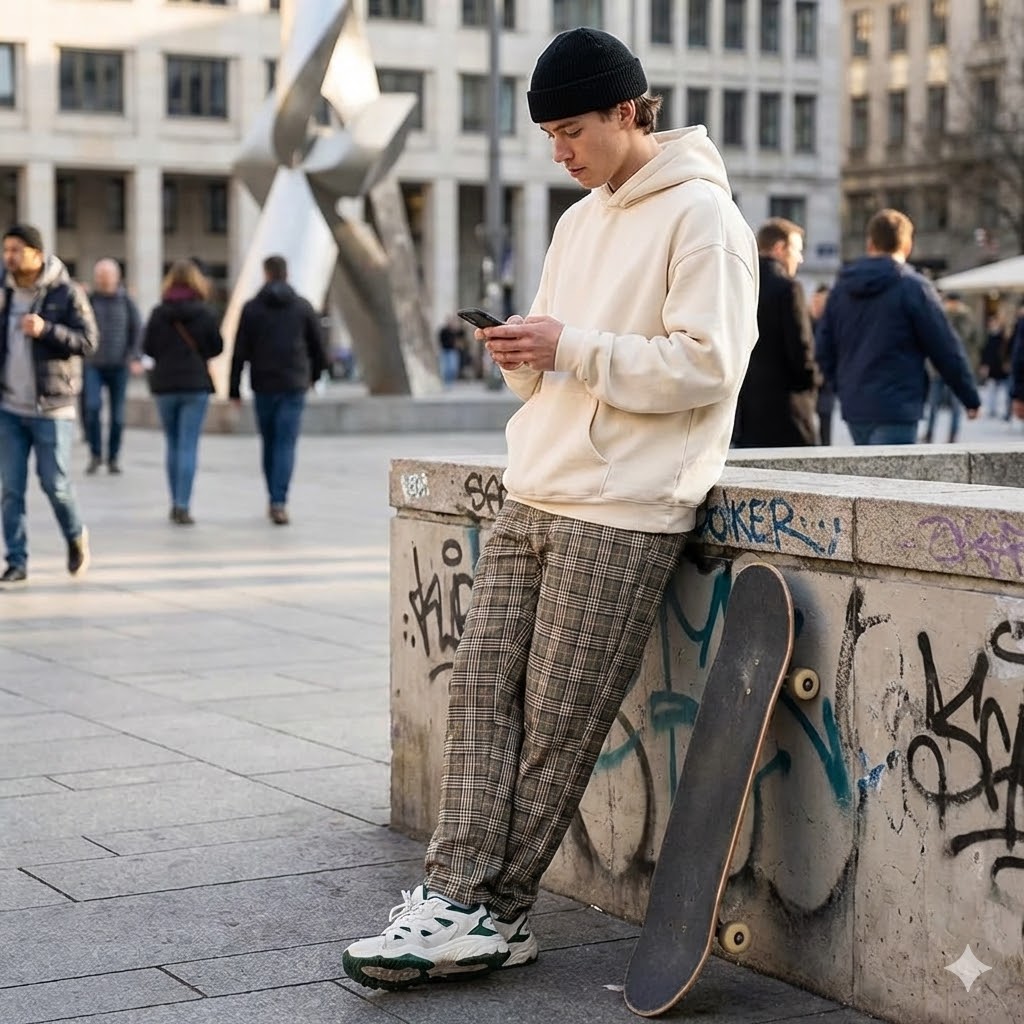 HeritageGrid™ Tapered Plaid Trousers | Dark Academia Smart Casual Pants